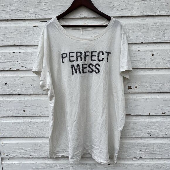 TORRID Classic Fit Embroidered 100% Cotton Tee ‘Perfect Mess’- Size 3 (3XL) - Picture 1 of 5